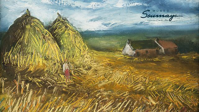 Los dos almiares, c1950, Óleo sobre lienzo, D.R. MAURICE DE VLAMINCK, SOOMAP, MÉXICO, 2018. Fotografía: Javier Hinojosa