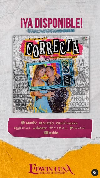 Edwin Luna promociona "La Persona Correcta" junto a Kimberly Flores.