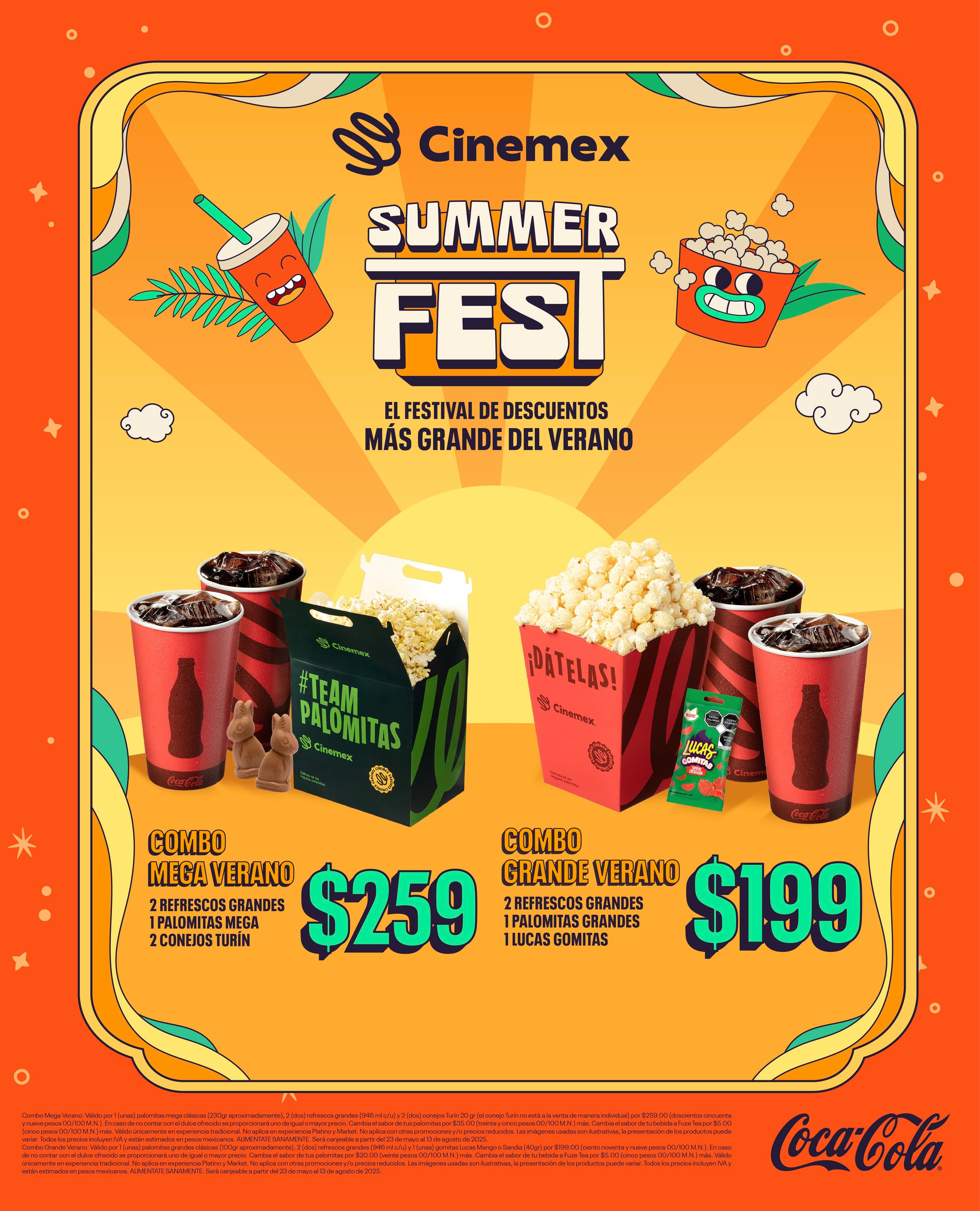 Combos del Summer Fest en Cinemex