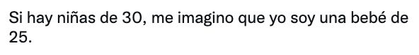 Tuit sobre 'Niñas de 30'