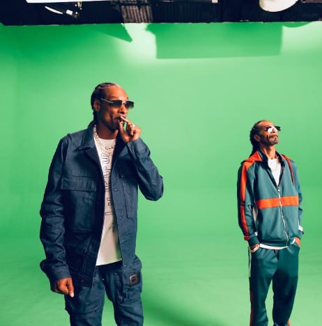 Snoop Dogg con su doble, Erich Finch.