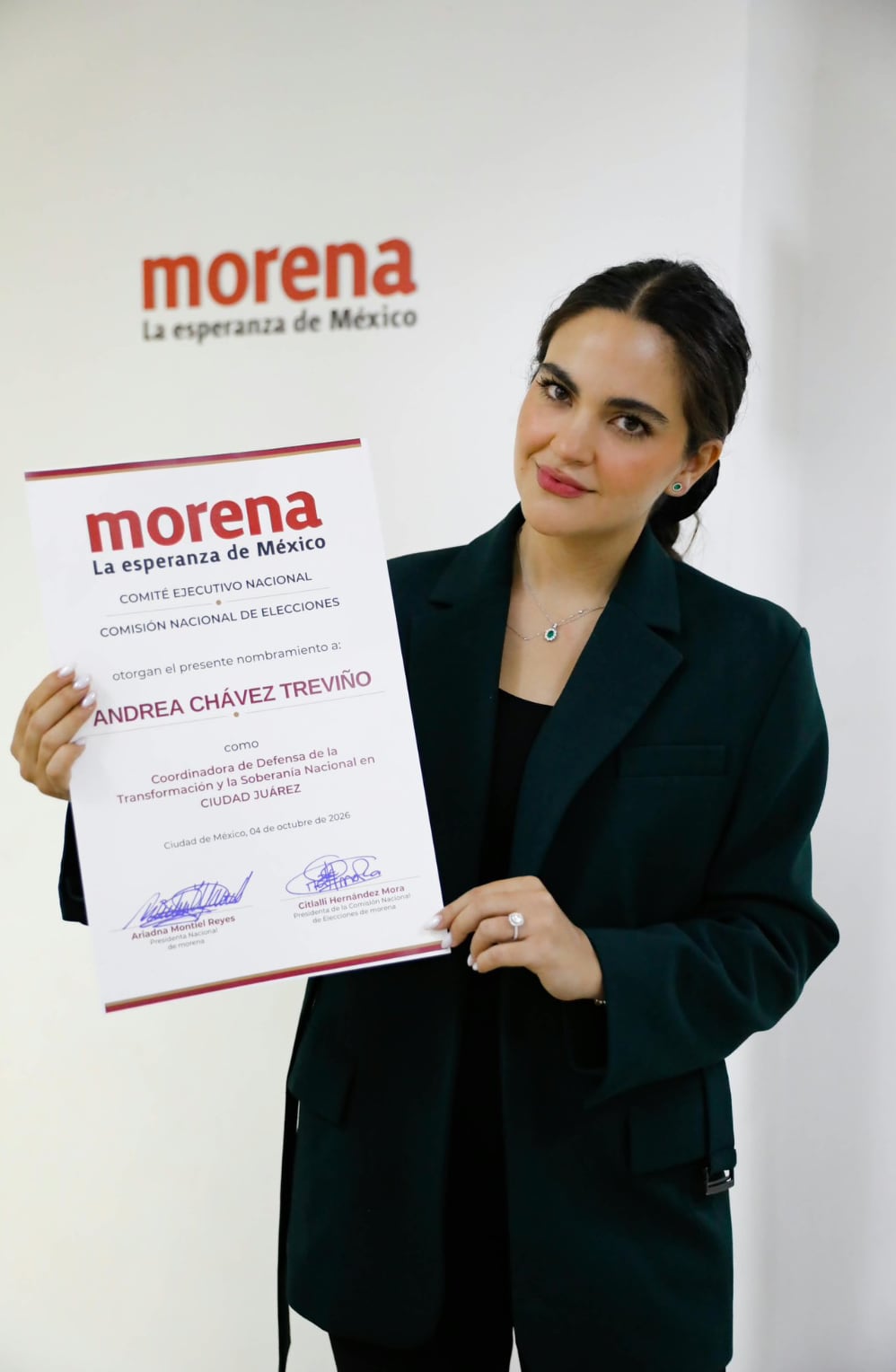 Andrea Chávez, coordinadora municipal en Ciudad Juárez