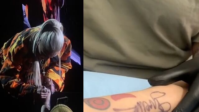 Gwen Stefani le firma el brazo a una fan