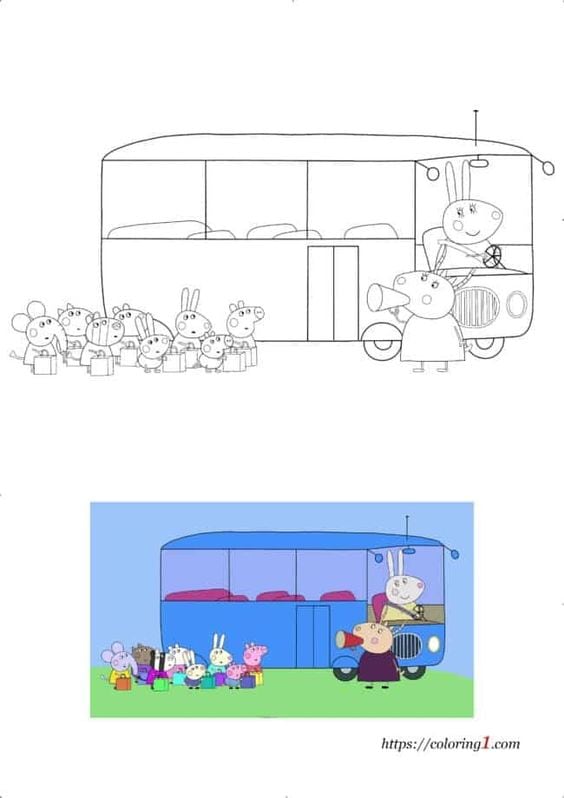 Dibujos de George regreso a clases para colorear