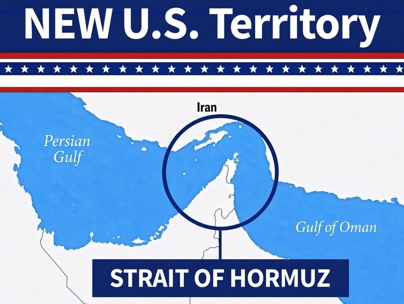 Donald Trump dice que el estrecho de Ormuz es de Estados Unidos.