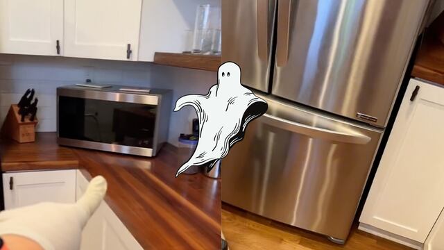 VIDEO: Estaba limpiando, pero un fantasma la acechaba y TikTok notó algo más