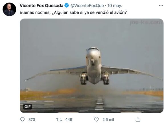 Tuit de Vicente Fox