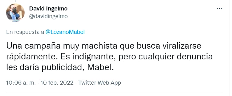 Captura de pantalla de Tuit de un usuario quejándose de la campaña publicitaria de Buger King en España