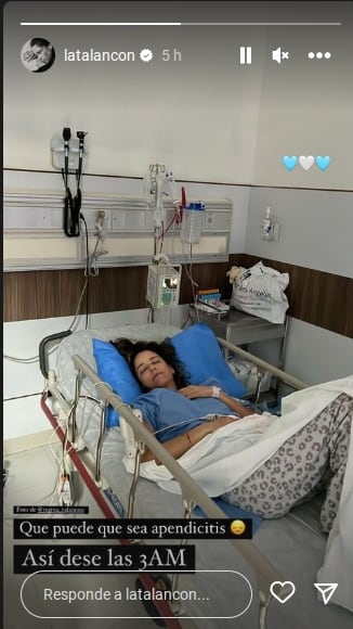 Ana Claudia Talancón reveló que está en el hospital