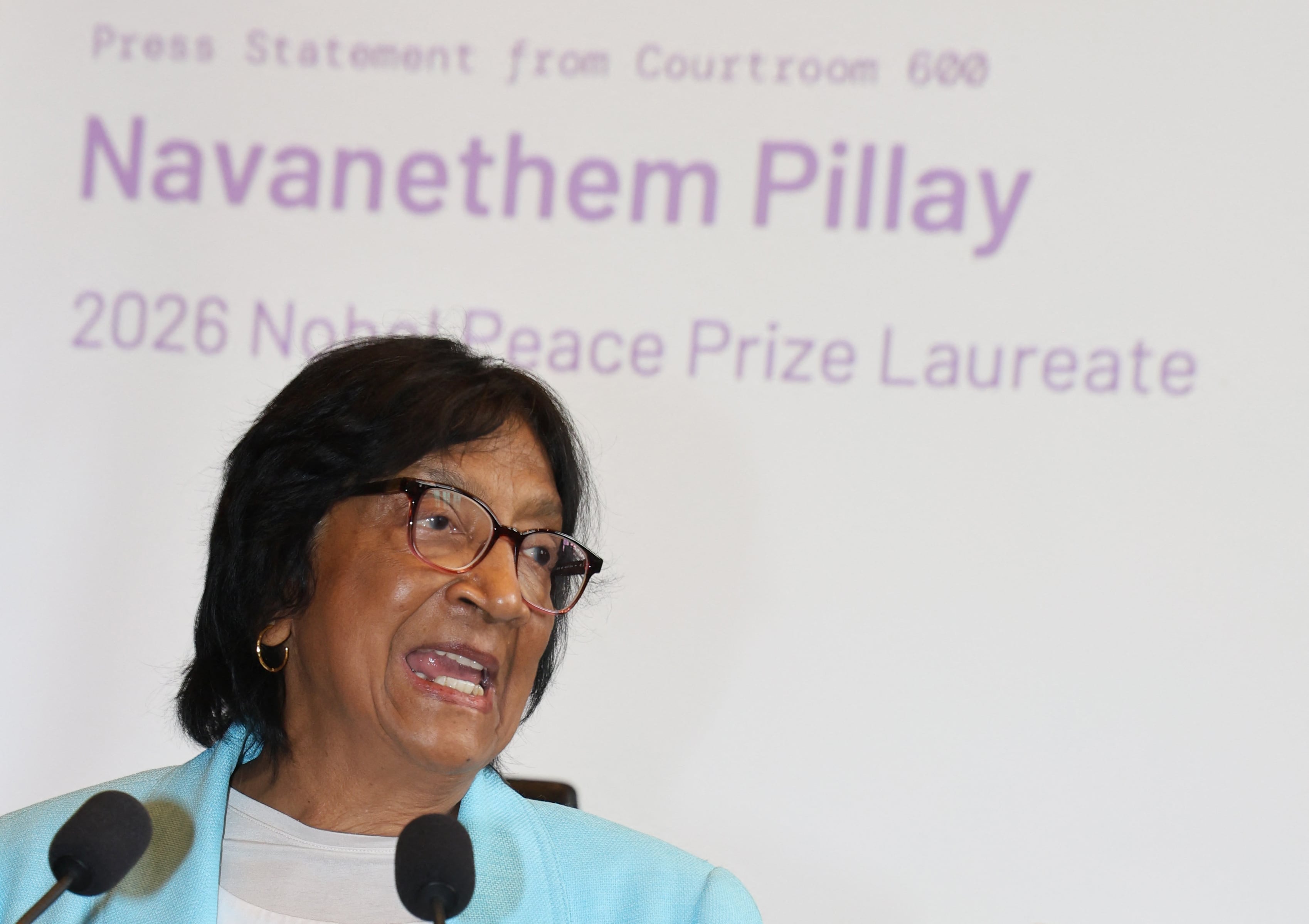 Navanethem "Navi" Pillay gana el Premio Nobel de la Paz 2026
