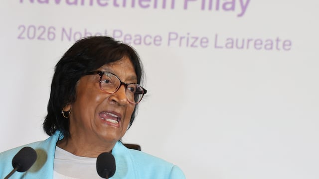 Navanethem "Navi" Pillay gana el Premio Nobel de la Paz 2026