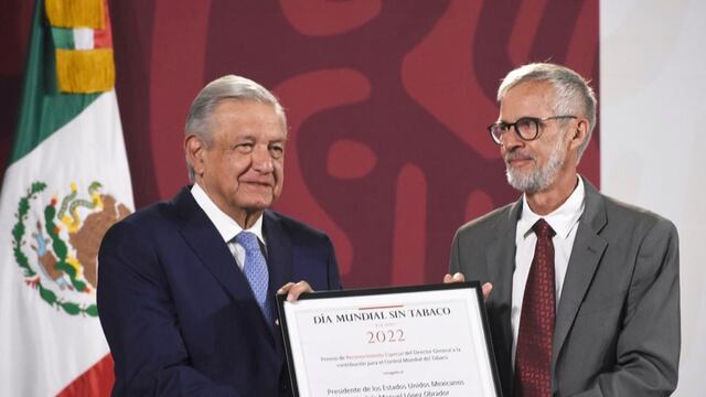AMLO premio del Día Mundial sin Tabaco 2022