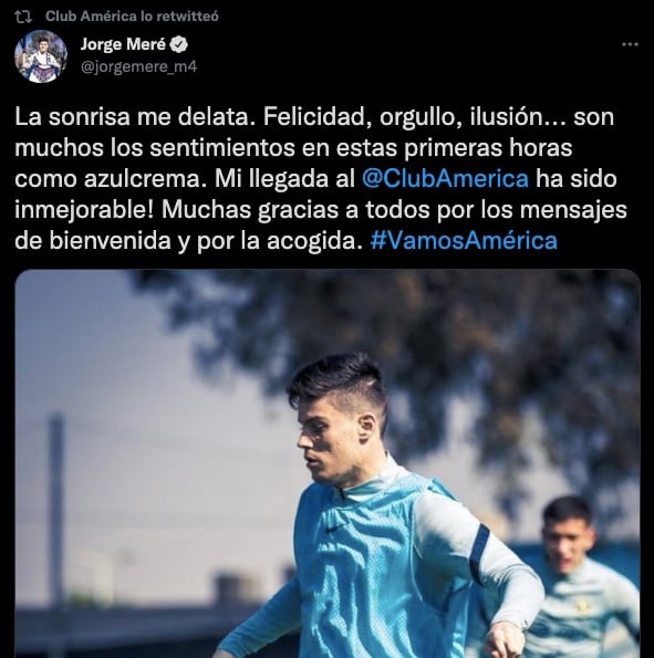 Jorge Meré, maravillado en el Club América