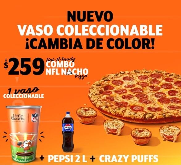 Vaso coleccionable de Little Caesars