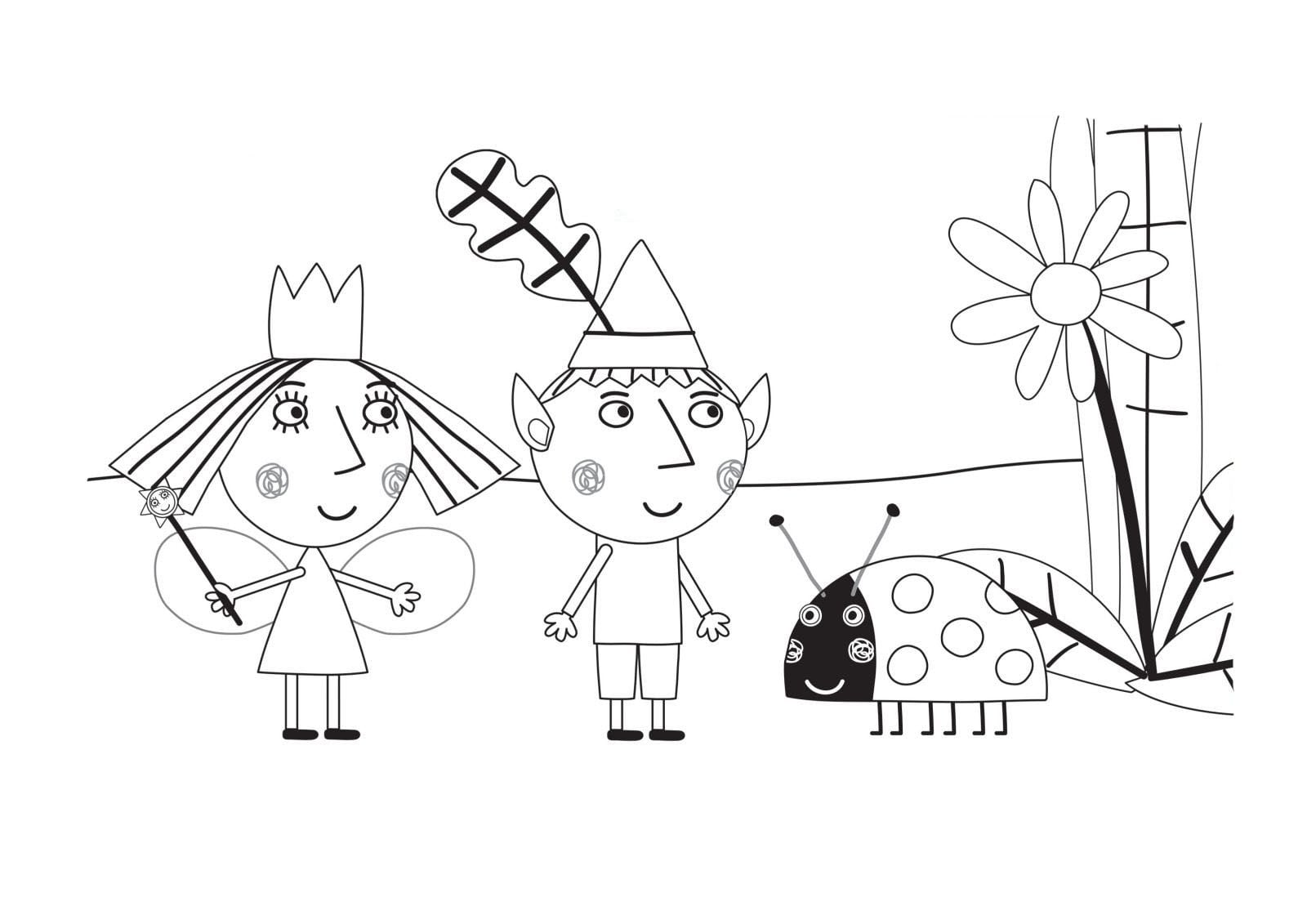 El pequeño reino de Ben y Holly: 7 dibujos bonitos para colorear con magia