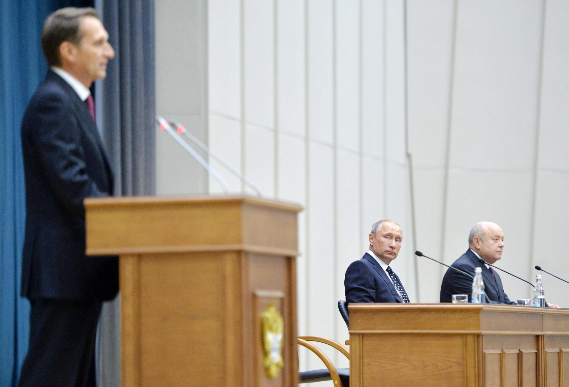 Serguéi Narishkin, jefe del Servicio de Espionaje Exterior (SVR) ruso