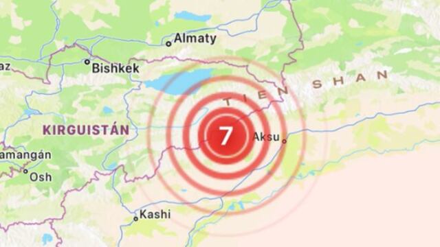 Temblor en las fronteras de China y Kirguistán hoy 22 de enero