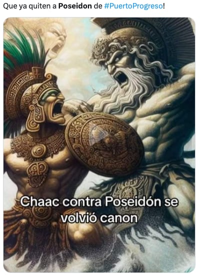 Los memes de la llegada de Beryl en México culpan a Poseidón