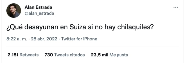 Alan Estrada hace tendencia las enchiladas