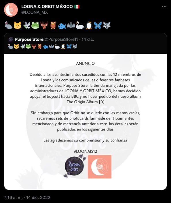 Fans anuncia boicot a LOONA