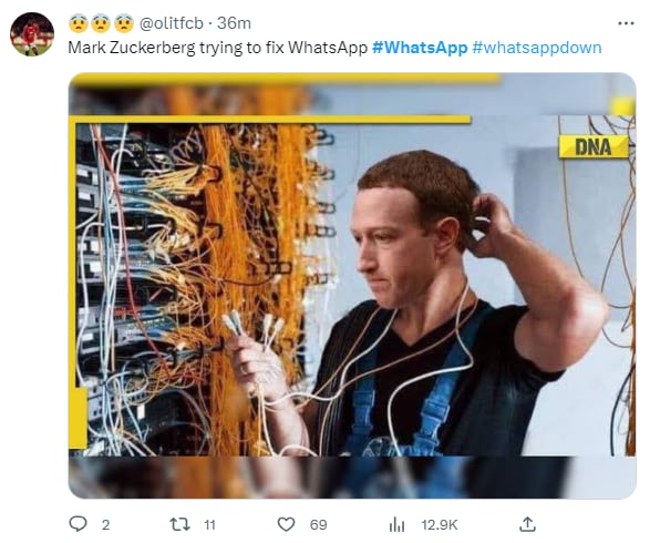 Memes por la caída de WhatsApp