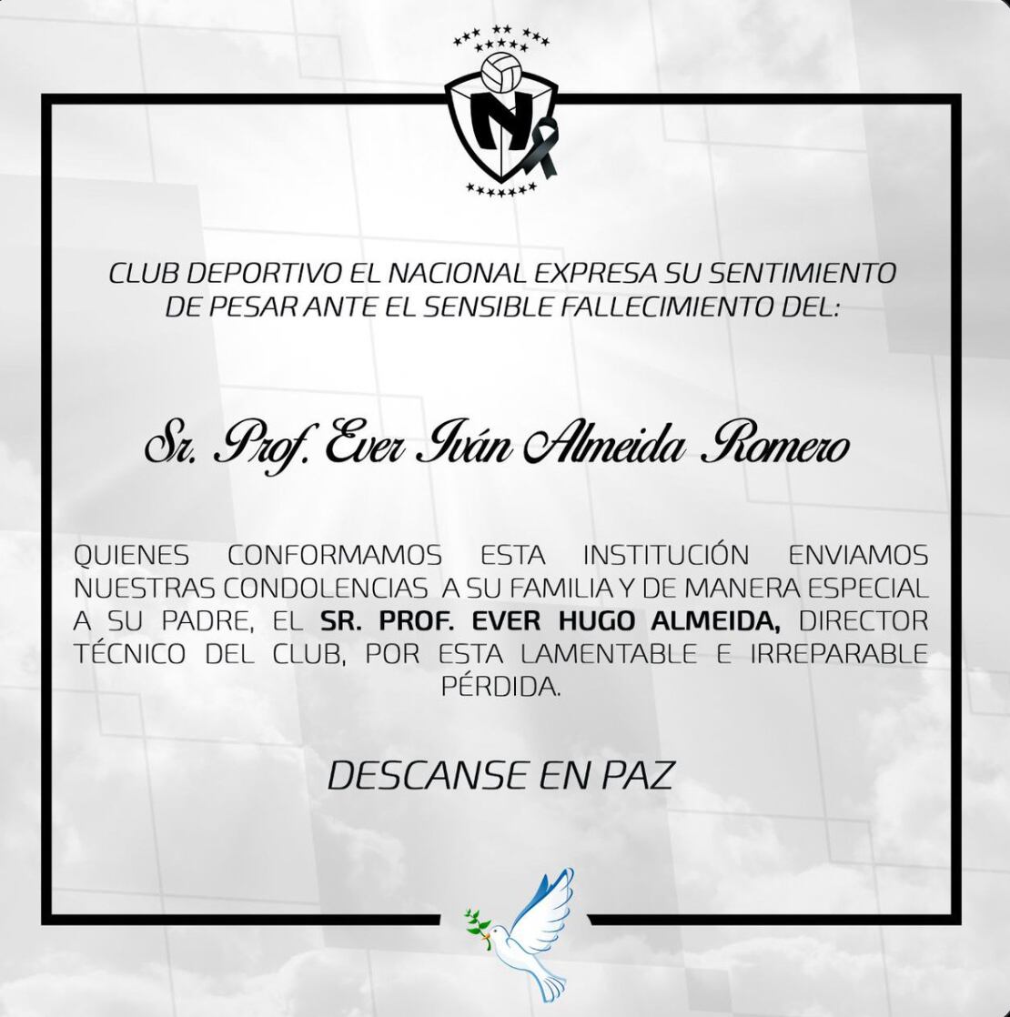Nota de pesar de El Nacional por la muerte de Ever Almeida