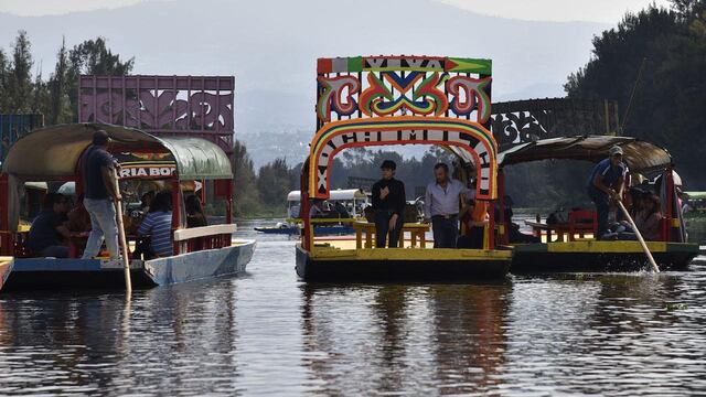 Trajineras en Xochimilco.
