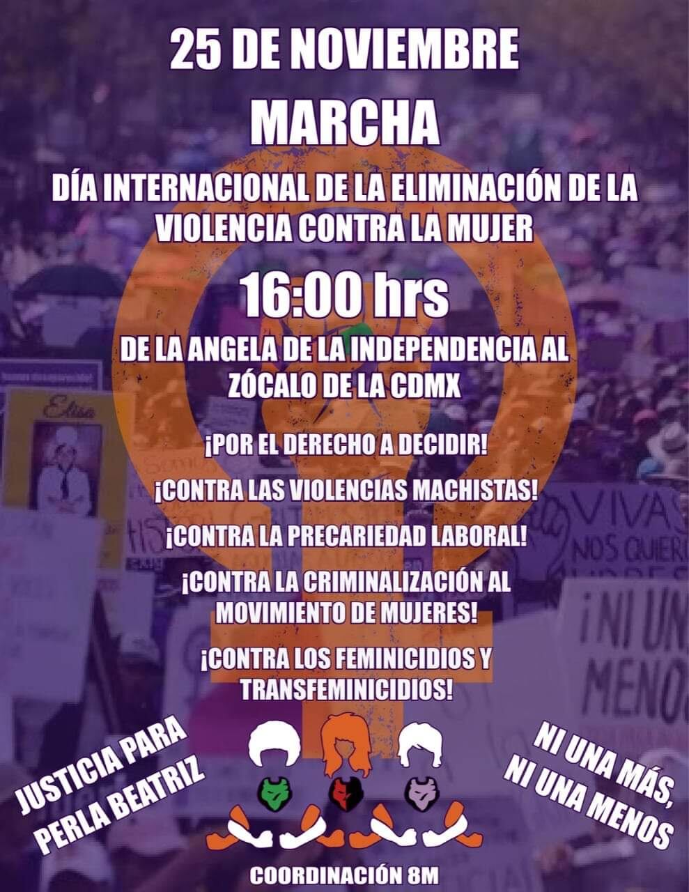 Marcha del 25N en la CDMX