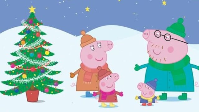 Tarjetas navideñas de Peppa Pig para imprimir y regalar en Navidad