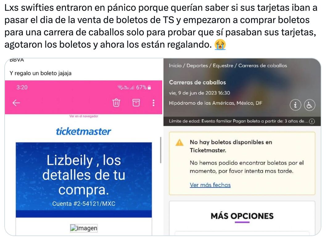 Fans en México de Taylor Swift hacen sold out para una carrera de caballos