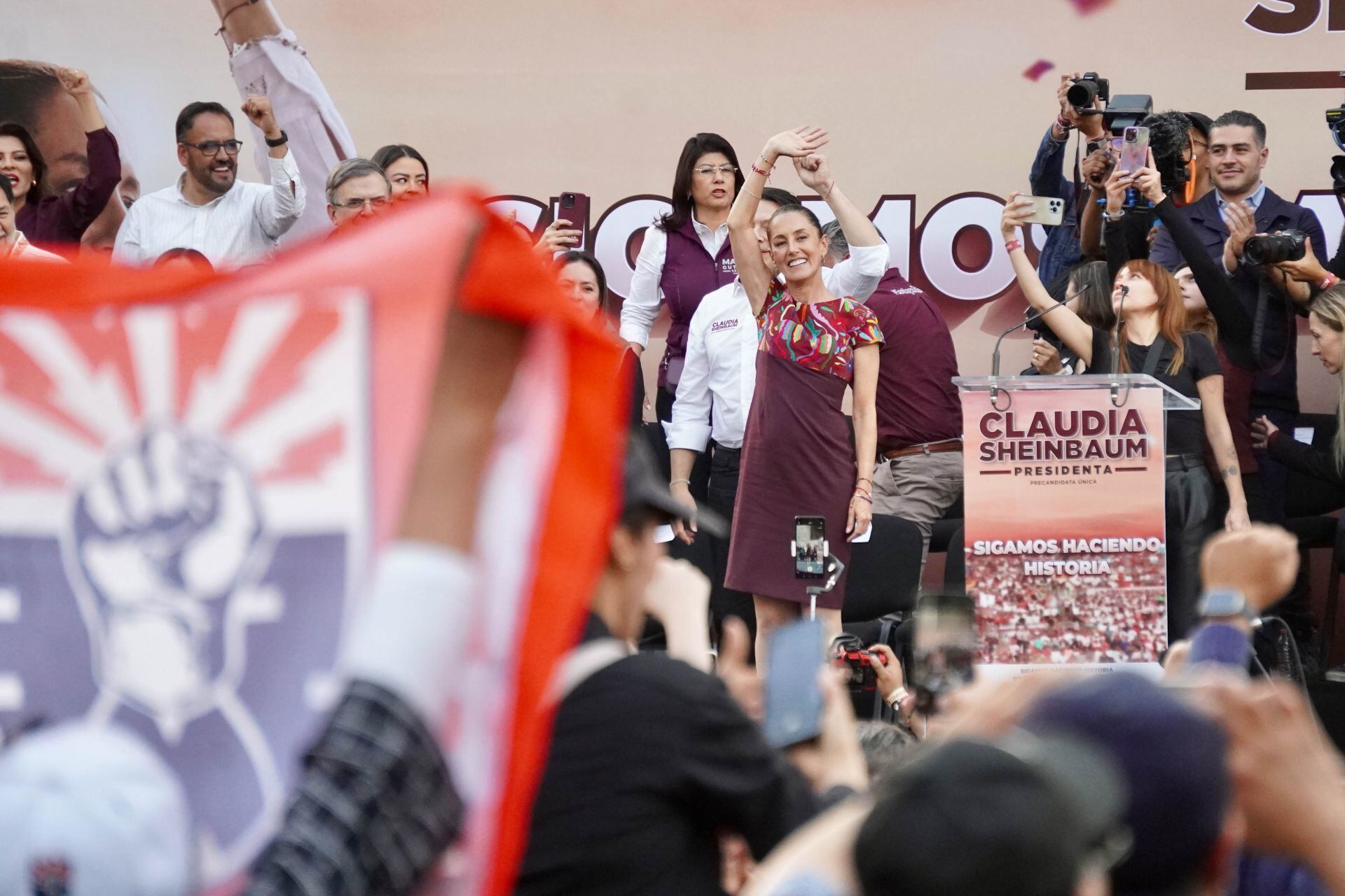 Claudia Sheinbaum, candidata a la presidencia de la república por la coalición Morena-PT-PVEM