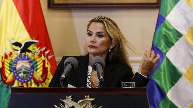 Jeanine Áñez, presidenta interina de Bolivia.