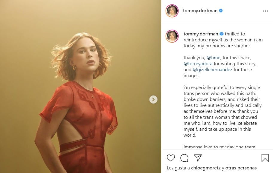 Tommy Dorfman se declara mujer trans