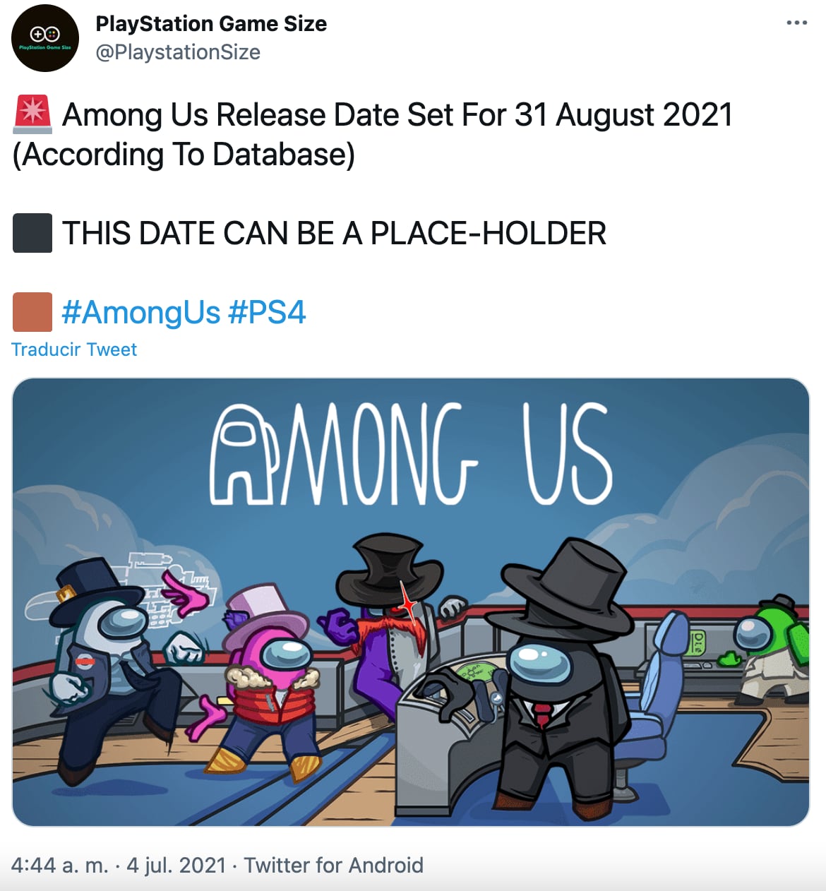 Llegada de 'Among Us' a PlayStation