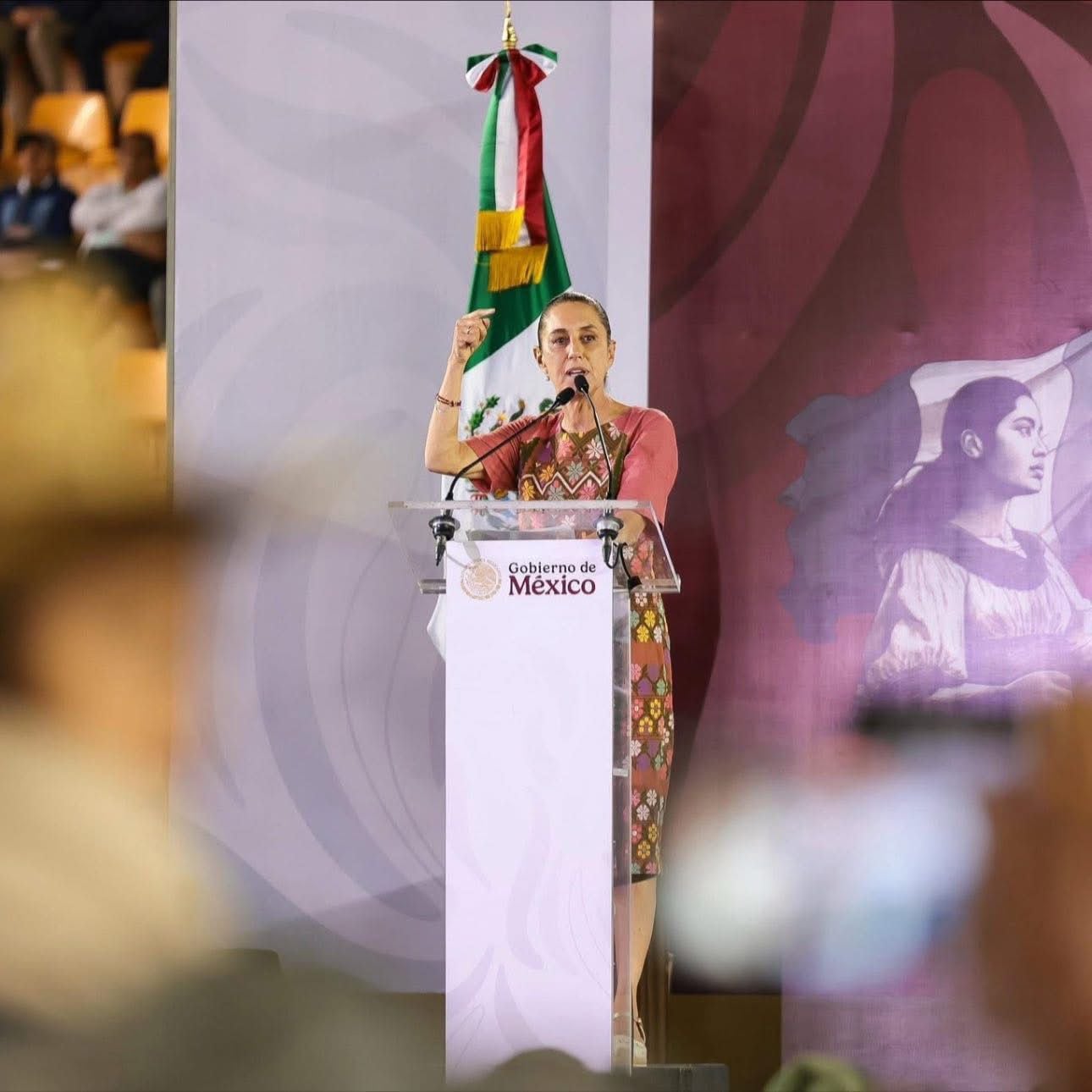 Claudia Sheinbaum da su rendición de cuentas en Oaxaca