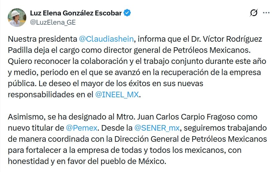 Juan Carlos Carpio es avalado como nuevo director de Pemex