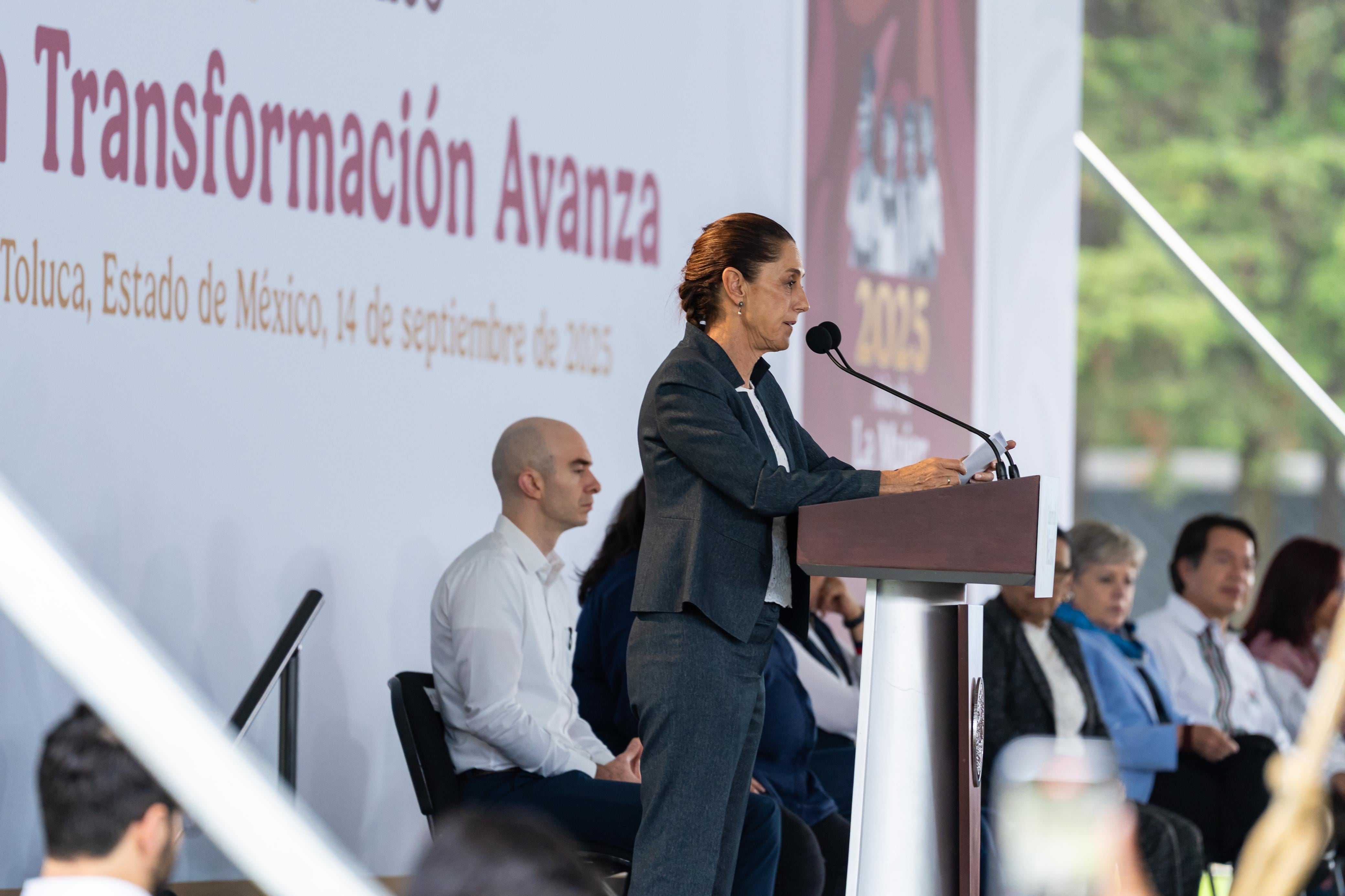 La presidenta de México aseguró avances históricos en materia de bienestar