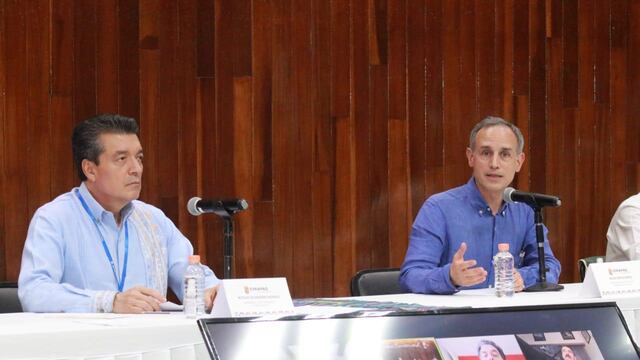 Rutilio Escandón y Hugo López-Gatell.