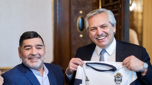 Alberto Fernández y Diego Maradona