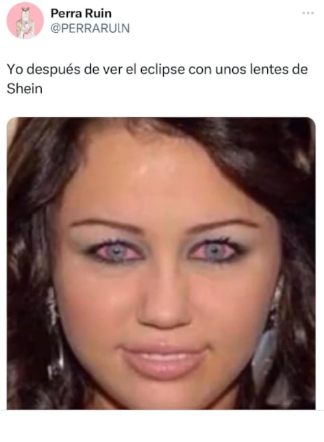 Memes de ojos rojos por el eclipse
