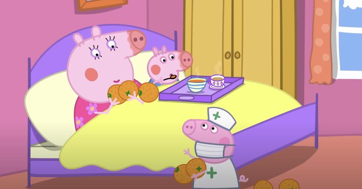 Peppa Pig cuida a Mamá Cerdita enferma