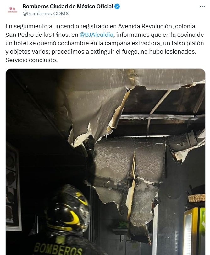 Incendio en San Pedro de los Pinos CDMX