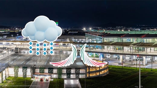 Granizo azota este viernes al AIFA; así se ve la tormenta