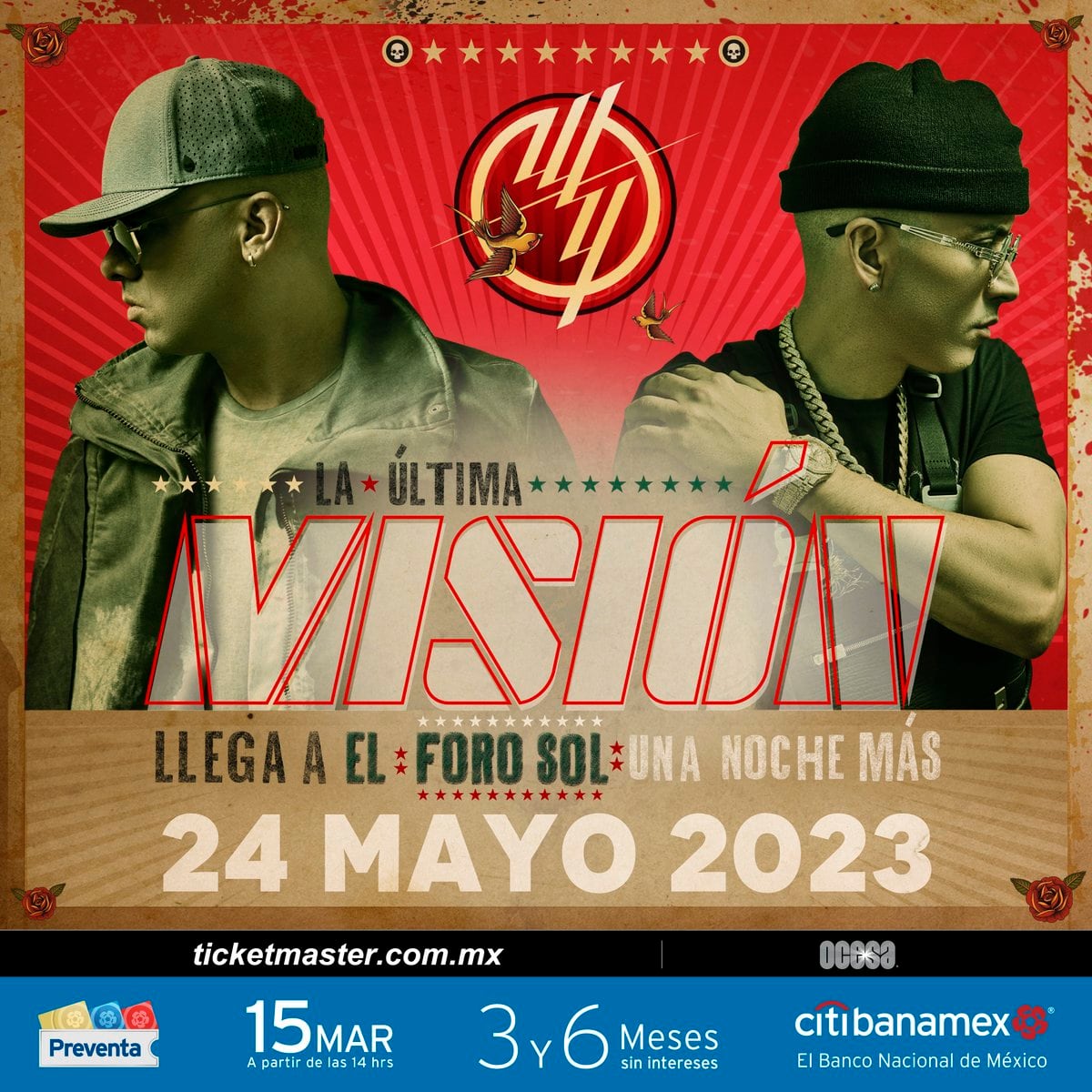 Cartel concierto Wisin y Yandel en México