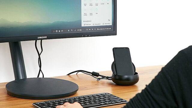 La estación Samsung Dex del Galaxy S8.