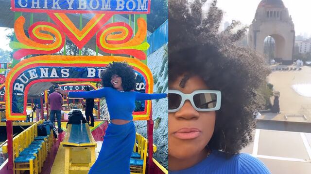 Chiky Bombom se pasea por el Monumento a la Revolución y Xochimilco.