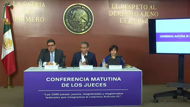 Conferencia mañanera de jueces 19 de noviembre