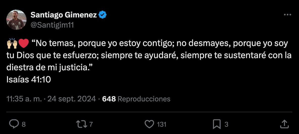 Post de Santiago Giménez