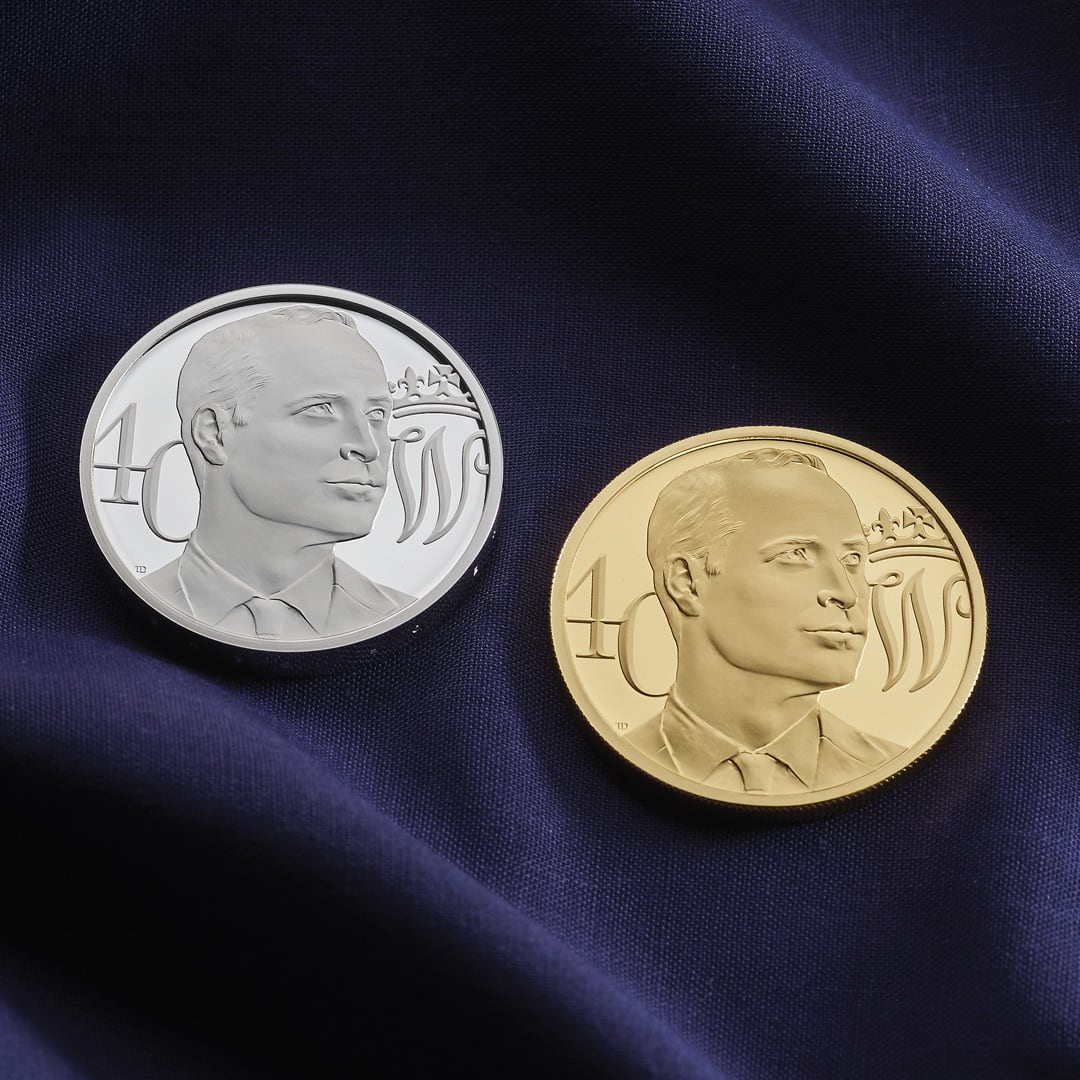 Crean moneda por los 40 años del Príncipe William
