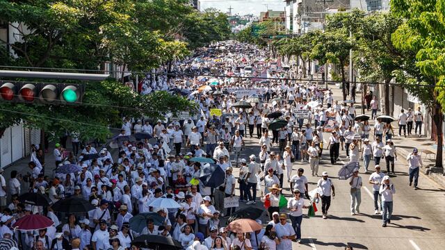 Marcha convocada por sociedades civiles en México